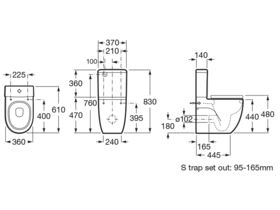 Meridian Close Coupled Back To Wall Comfort Height Back Inlet with Seat White (4 Star)
