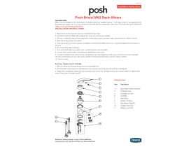Installation Instructions - Posh Bristol MK2 Basin Mixer Chrome (4 Star) Lead Free