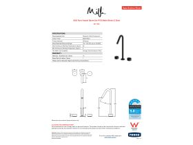 Specification Sheet - Milli Pure Vessel Basin Set PVD Matte Black (5 Star)