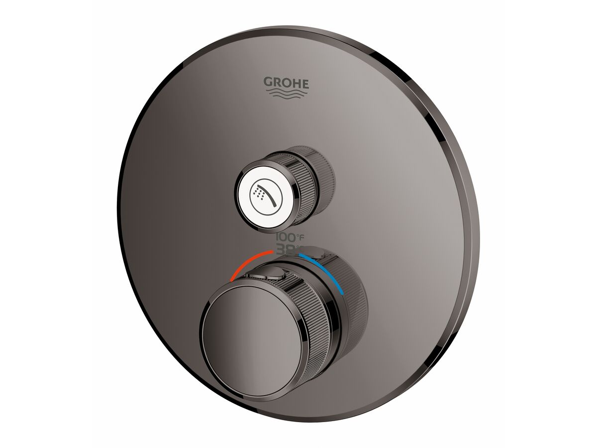 Hero - GROHE Smart Control Thermostatic Mixer 1 Button Hard Graphite
