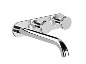 Supporting Image - Faucet Strommen Vara Disc Wall Basin / Bath Hostess Tap System Right Hand 200mm Trimset Chrome (6 Star) Lead Free