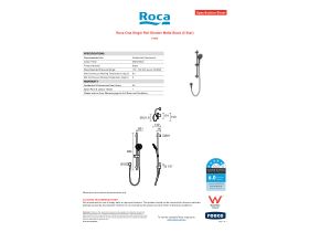 Specification Sheet - Roca Ona Single Rail Shower Matte Black (5 Star)