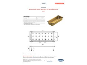Specification Sheet - Memo Universal Colander (Suits Bowls with 400mm Depth) Brass