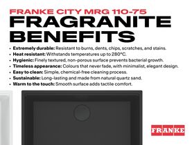 Franke City Fragranite Single Bowl 750mm Undermount Sink Benefits