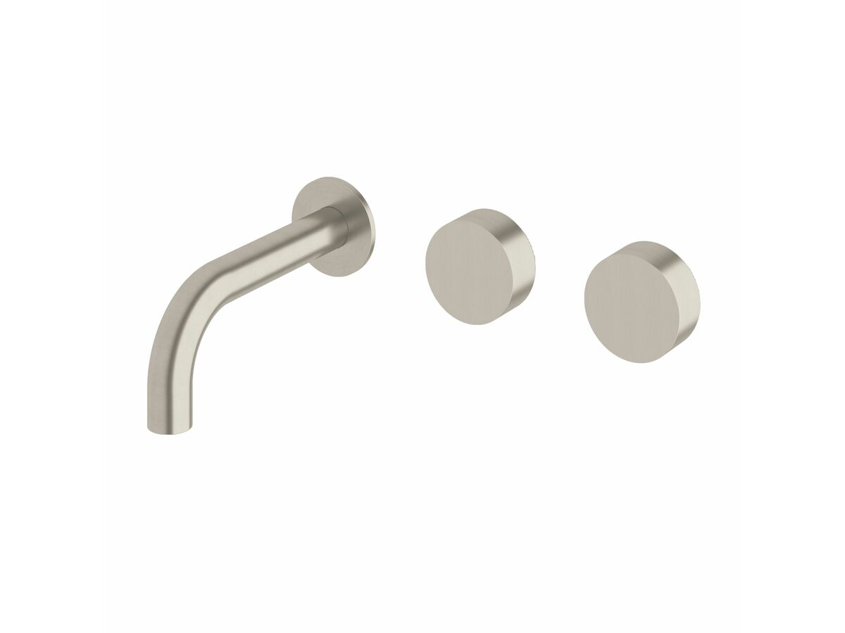 Sussex Pure Wall Bath Hostess System 160mm Right Hand PVD Brushed Nickel