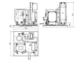 Tecumseh EVO-Aqua Water Cooled Condensing Unit R404A TFH4524ZHR-HE 3 Phase