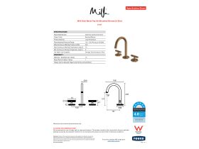 Specification Sheet - Milli Etch Basin Tap Set Brushed Bronze (6 Star)