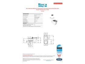 Specification Sheet - Roca Meridian 800 Back to Wall Rimless Inwall Suite Button/Plate Back Rest Single Flap Seat Grey (4 Star)