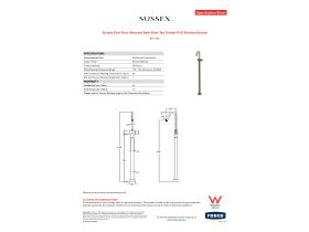 Specification Sheet - Sussex Pure Floor Mounted Bath Mixer Tap Trimset PVD Brushed Bronze