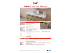Technical Guide - Posh Domaine Twin Drawer Floor Mount Vanity