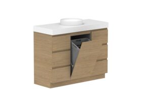 Hero - Posh Domaine Plus Hamper Trio 1200 Floor Mounted Centre Bowl 90mm Top