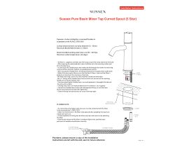 Installation Instructions - Sussex Pure Basin Mixer Tap Curved Spout (5 Star)