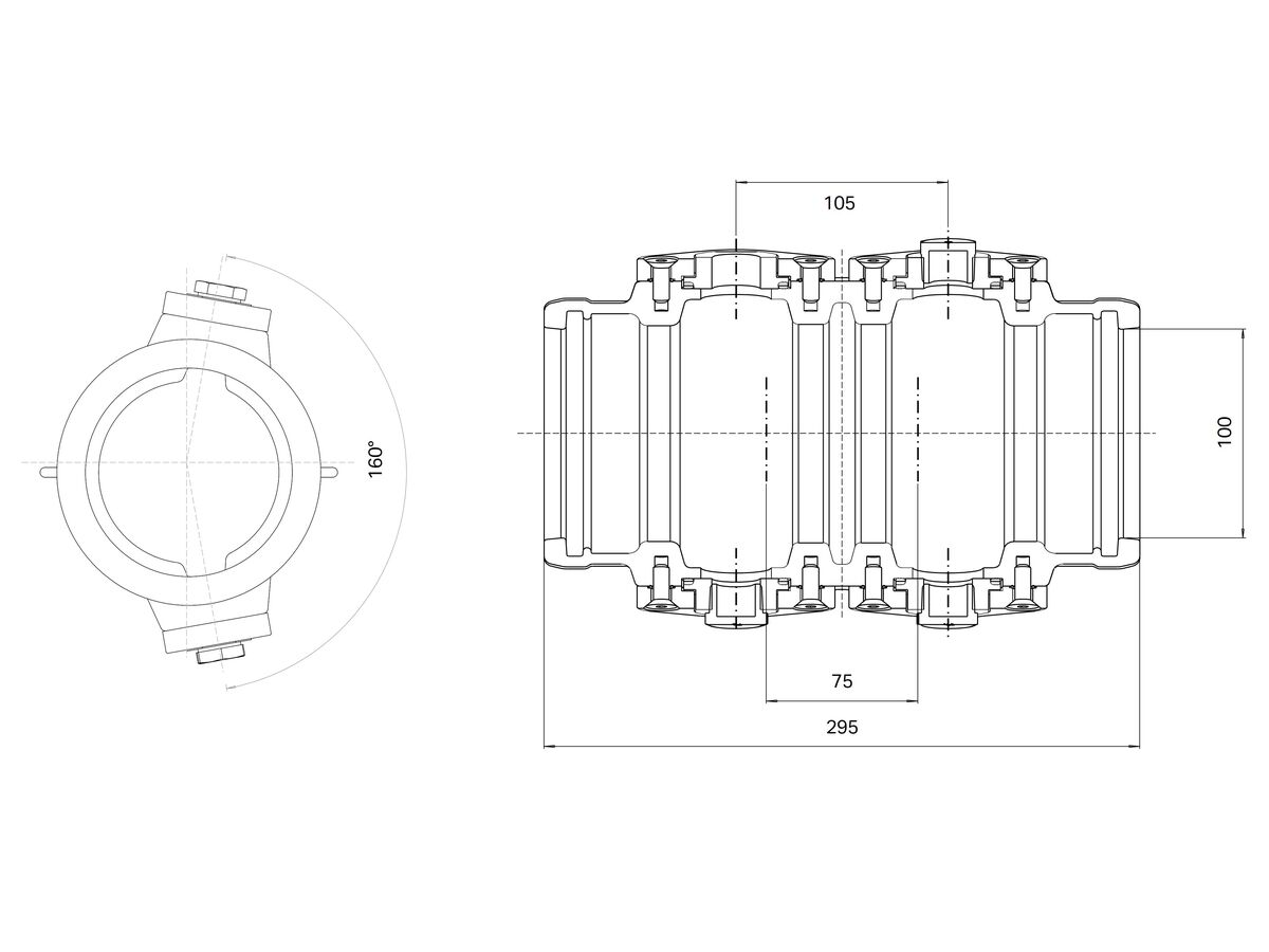 Dimax Maxitap Connector 4 Port DN100