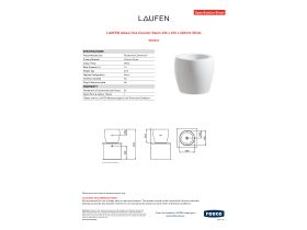 Specification Sheet - LAUFEN Alessi One Counter Basin 450 x 450 x 400mm White