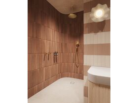 In Situ - Mizu Drift Dial Brushed Brass - Shower Scene
