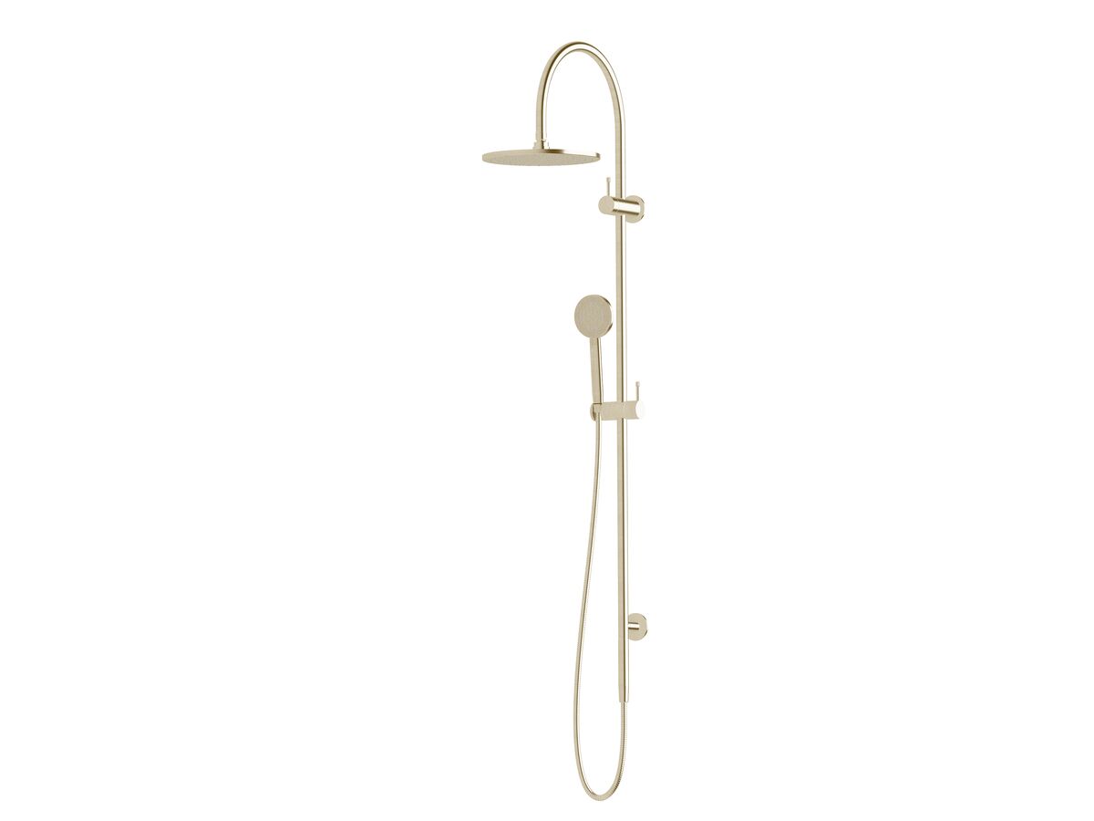 Hero - Sussex Scala Nova Twin Rail Shower PVD Brushed Platinum Gold
