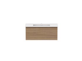 Hero - Posh Domaine 900mm Wall Hung Vanity Unit All-Drawer Matte White Ceramic Top