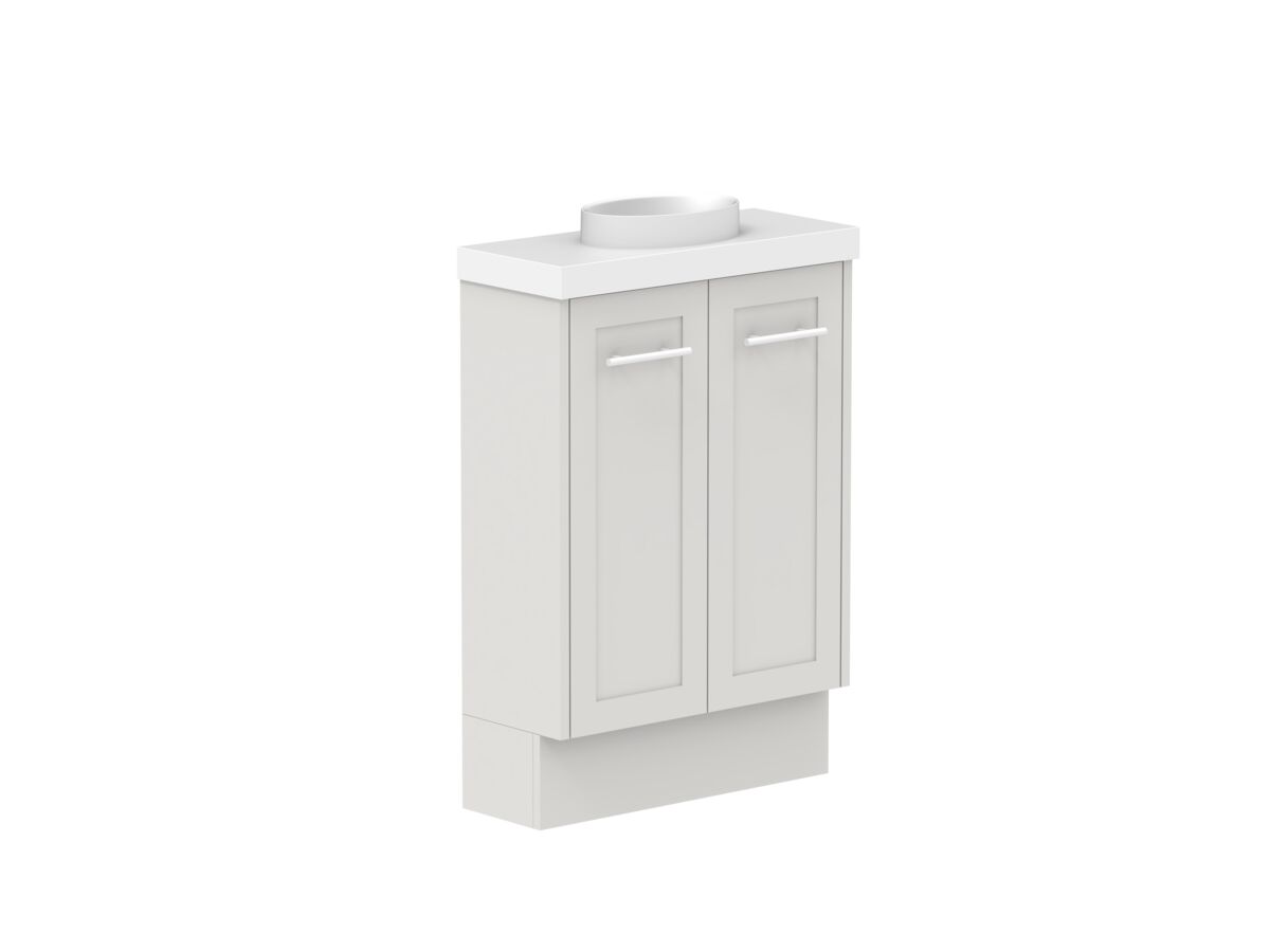 Supporting Image - Kado Lux Petite Vanity Unit Floor Mount 600mm Centre Bowl 50mm Top (Basin Included)