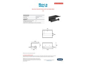 Specification Sheet - Roca Ona Toilet Roll Holder with Cover Matte Black