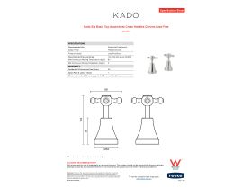 Specification Sheet - Kado Era Basin Top Assemblies Cross Handles Chrome Lead Free