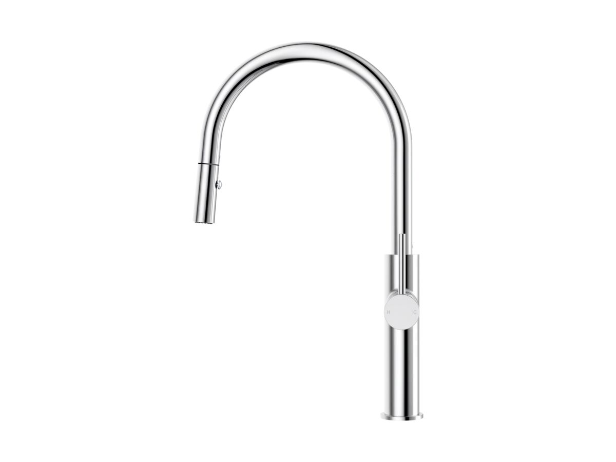 Supporting Image - Mizu Drift Pull Out Gooseneck Sink Mixer Curve 2 Function Chrome (5 Star)