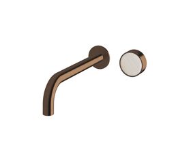 Supporting Image - Sussex Pure Elemental Progressive Wall Basin Mixer System 250mm PVD Brushed Bronze (3 Star) Lead Free with Aurora Insert