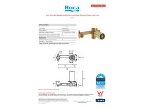 Specification Sheet - Roca Ona Wall Basin/Bath Mixer Set Inwall Body Brushed Brass