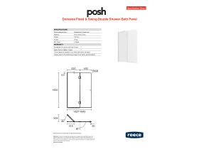 Specification Sheet - Posh Domaine Fixed and Swing Double Bath Panel 8mm