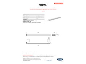 Specification Sheet - Mizu Drift Assisted Living Straight Grab Rail 450mm Chrome