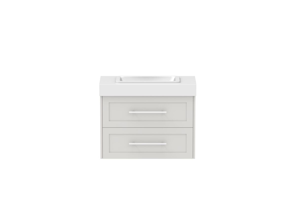 Hero - Kado Lux Ensuite All Drawer Twin 750mm Wall Hung Centre Basin 90mm Top