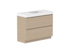 Supporting Image - Posh Domaine All-Drawer Twin 1200mm Floor Mounted Vanity Unit Single Bowl 90mm Top