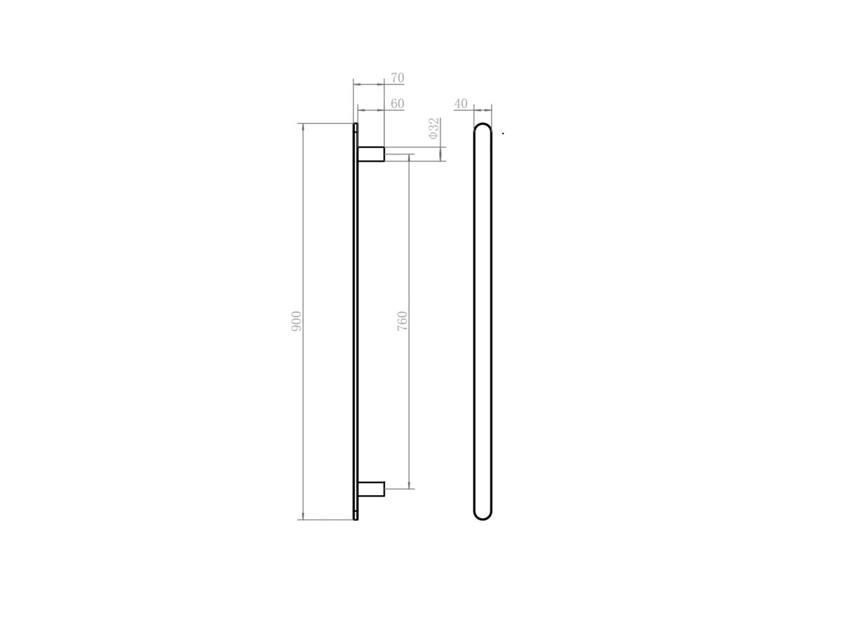 Mizu Soothe Vertical Heated Towel Rail