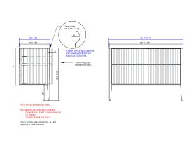ISSY Custom Cloud II 1201-1500mm x 400-550mm x 800-900mm Vanity Unit with Legs 4 Touch Latch Drawers Semi Inset (No Basin)