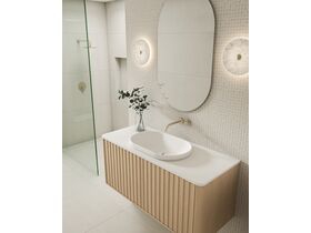 In Situ 2 - Omvivo Venice 600mm Semi Inset Basin Solid Surface White