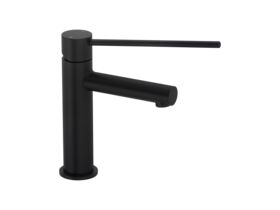 Mizu Drift Basin Mixer Straight Spout with Extended Lever Tap Matte Black (6 Star)