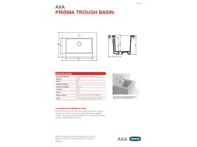Technical Guide - AXA Prisma Trough Basin (Only) 610 x 460mm White