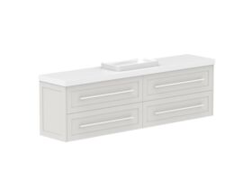 Supporting Image - Kado Lux Ensuite All Drawer Twin 1800mm Wall Hung Centre Basin 50mm Top