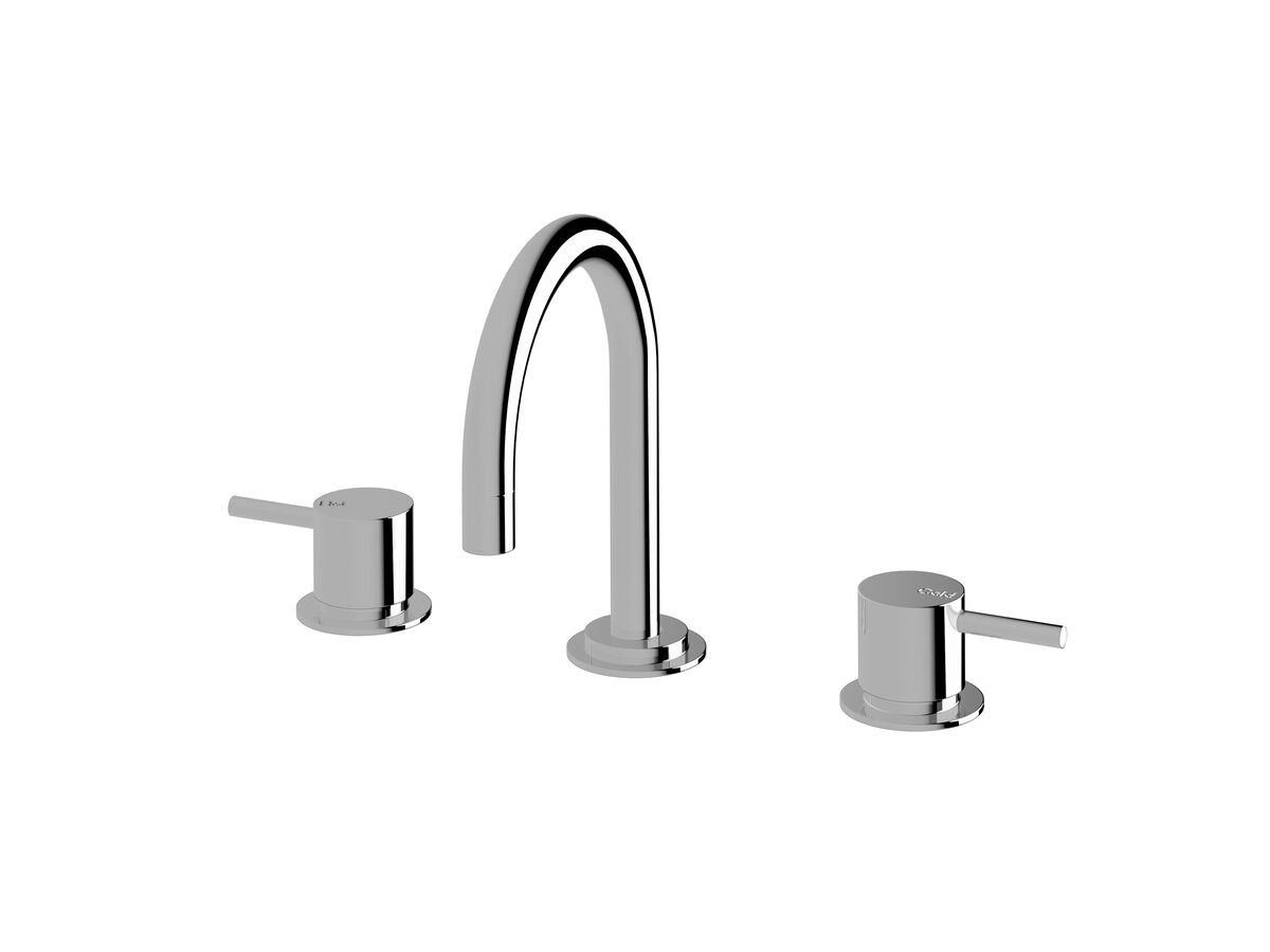 Sussex Scala Basin Set Curved Chrome (5 Star)