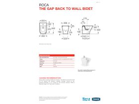 Technical Guide - Roca The Gap Back to Wall Bidet 1 Taphole White