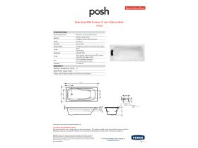 Specification Sheet - Posh Solus MK2 Contour 12 Jets 1520mm White