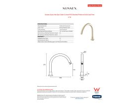 Specification Sheet - Sussex Scala Hob Spa Outlet Curved PVD Brushed Platinum Gold Lead Free