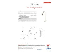Specification Sheet - Sussex Pure Hob Spa Outlet Chrome Lead Free