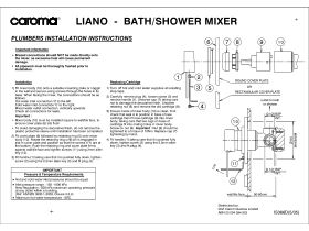 Installation Instructions - Caroma Liano Bath/Shower Mixer