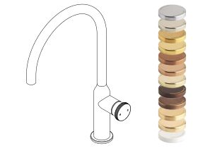 Hero - Faucet Strommen Vara Disc Gooseneck Sink Mixer Tap Specialty Finish (4 Star) Lead Free