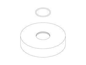 Hero - Milli Etch Floor Bath Mixer Base Cover Assembly Brushed Nickel