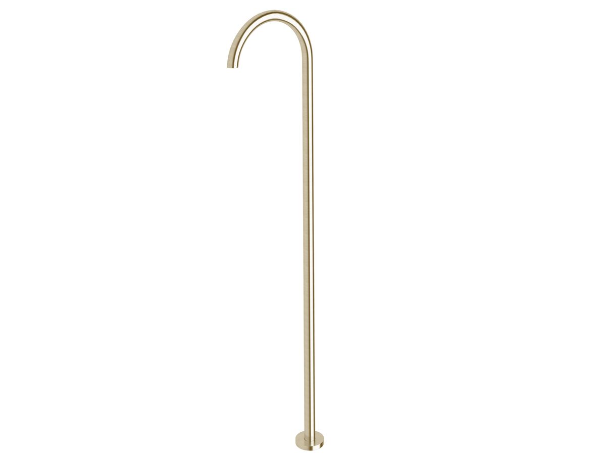 Sussex Scala Floor Mounted Basin Outlet Curved LUX PVD Brushed Platinum Gold