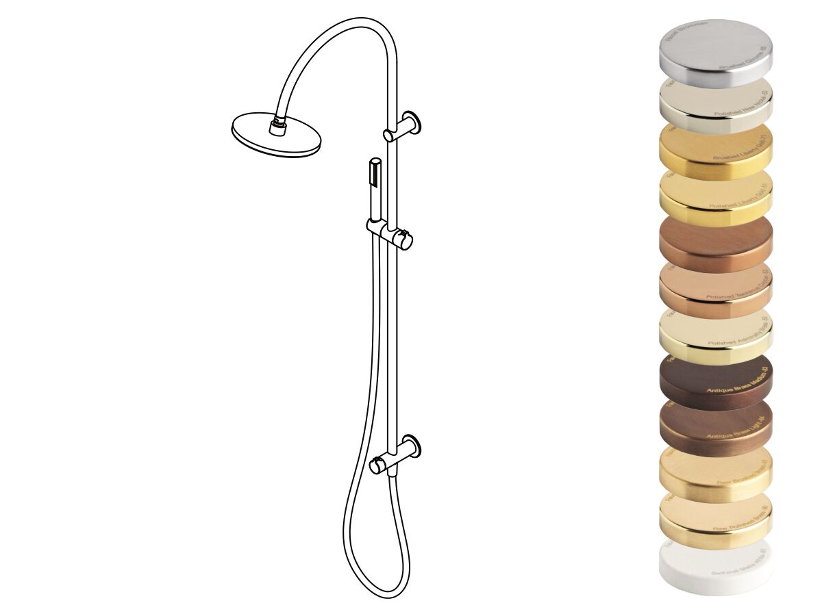 Hero - Faucet Strommen Vara Fin Twin Rail Shower Specialty Finish (3 Star)