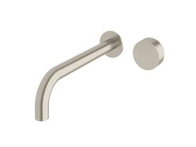 Sussex Pure Progressive Wall Basin Mixer Tap System 250mm Brushed Nickel (3 Star)
