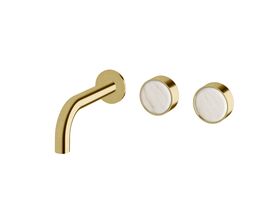 Supporting Image - Sussex Pure Elemental Wall Bath Hostess System 160mm PVD Brushed Gold with Aurora Insert