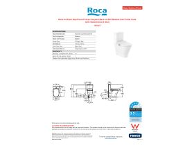 Specification Sheet - Roca In-Wash Gap Round Close Coupled Back to Wall Bottom Inlet Toilet Suite with Heated Seat (4 Star)